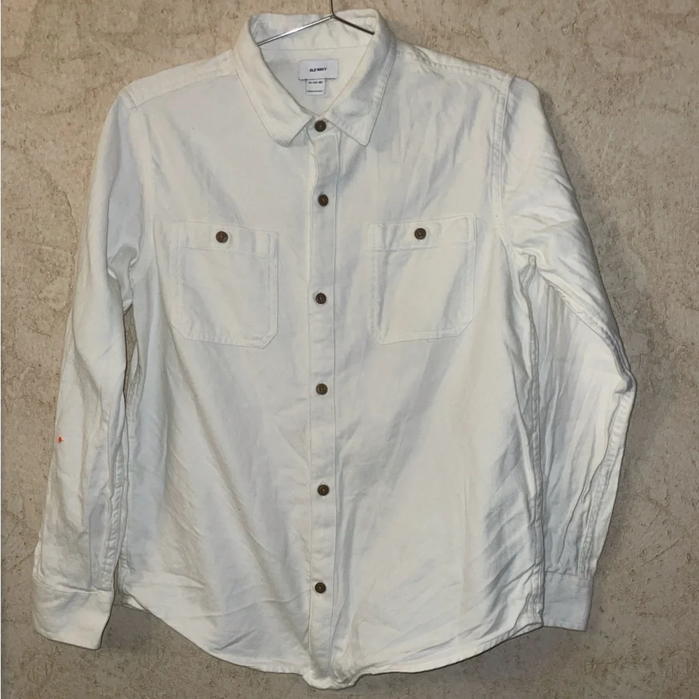 Old Navy White Boys Long Sleeve Shirt XL Boy